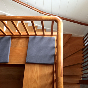 New Oak stair, bench, and railings