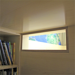 Prefinished plywood fort under a child’s bed