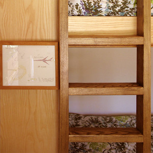 Solid Oak ladder to upper bunk